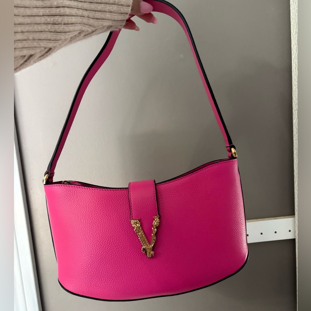 Hot pink Versace purse